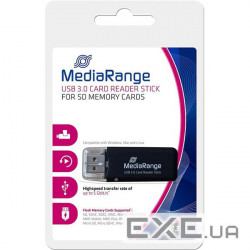 Зчитувач флеш-карт Mediarange USB 3.0 black (MRCS507)