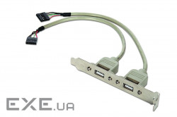 Кабель для передачі даних USB розетка на кронштейні 10P 25 см Gembird (CCUSBRECEPTACLE)