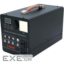 Портативний PowerBank S-500W, 220V / 30A, 2*AC / 220V+4*DC / 12V+6*USB / 5V, LED, Q2 (S-500W-30A)